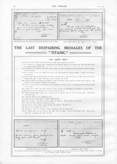 Gli ultimi messaggi del Titanic da English School