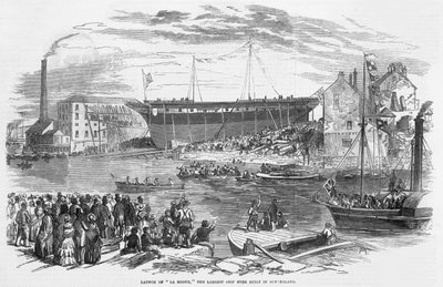 Varo della "La Hogue," la nave più grande mai costruita a Sunderland da English School