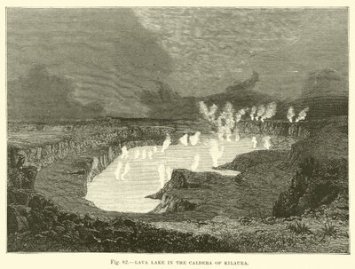 Lago di lava nella caldera di Kilauea da English School