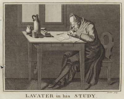 Lavater nel suo studio da English School