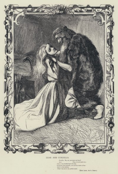 Lear e Cordelia, Re Lear, Atto IV, Scena 7 da English School