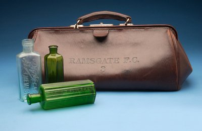 Borsa Gladstone in pelle, stampata con Ramsgate F.C. da English School