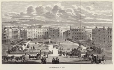 Leicester Square nel 1874 da English School