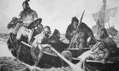 Leif Ericson scopre la costa di Vinland il Buono, probabilmente Terranova da English School