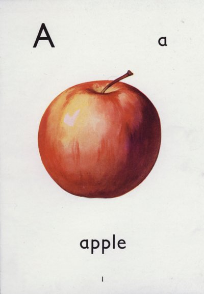 Lettera A, mela da English School