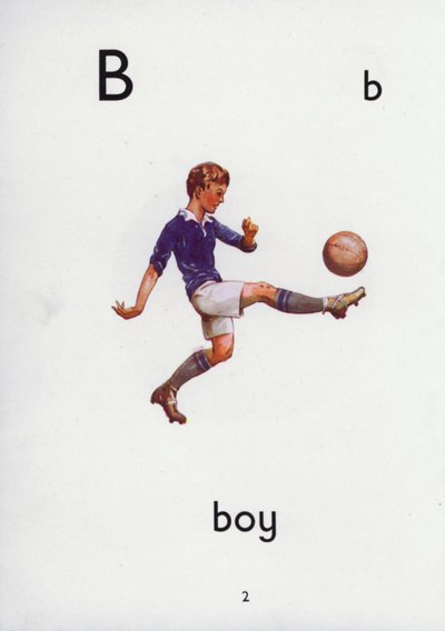 Lettera B, bambino da English School