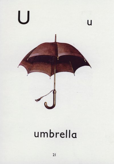 Lettera U, ombrello da English School