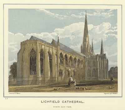 Cattedrale di Lichfield, vista nord-est da English School