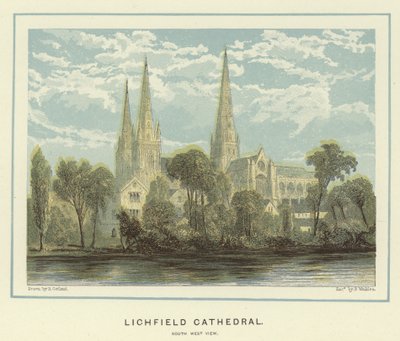 Cattedrale di Lichfield, vista sud-ovest da English School