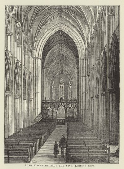 Cattedrale di Lichfield, la navata, guardando a est da English School