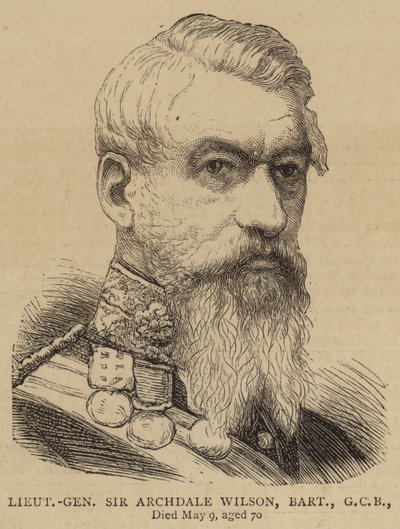 Il Tenente Generale Sir Archdale Wilson, Barone, GCB da English School