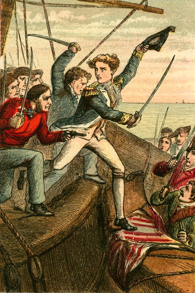 Il tenente Lydiard alla testa dei boarders da English School
