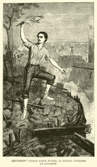 Tenente Thomas Adair Butler, 1° Fucilieri del Bengala, a Lucknow da English School