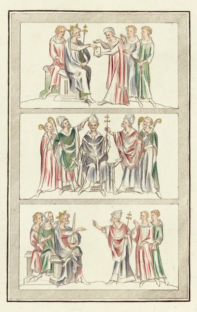 Vita di Thomas Becket (incisione colorata) da English School