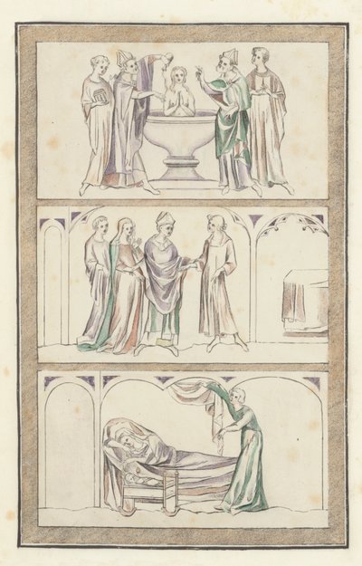 Vita di Thomas Becket (incisione colorata) da English School
