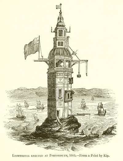 Faro Eretto a Portsmouth, 1665 da English School
