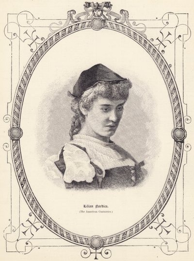 Lilian Nordica (la Cantatrice Americana) (incisione) da English School