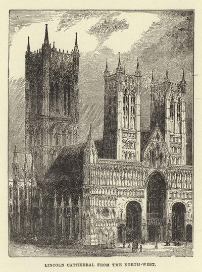 Cattedrale di Lincoln dal nord-ovest da English School
