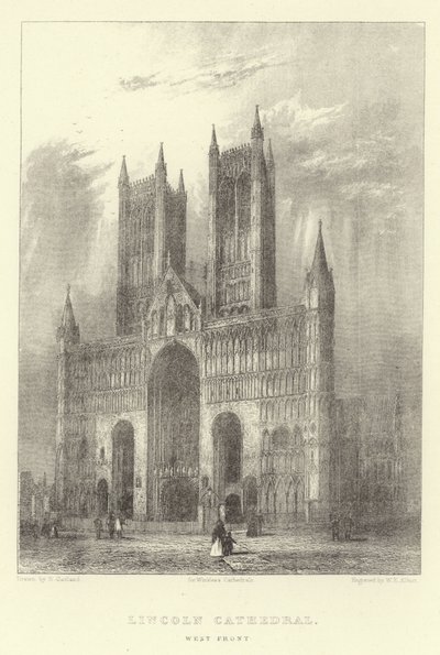 Cattedrale di Lincoln, facciata ovest da English School