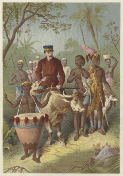 Livingstone debole per la febbre scortato a Shintes Town da English School