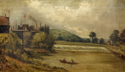 Llanthony Weir Gloucester, 1850-1900 da English School