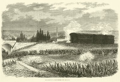 Batterie locomotive in azione, novembre 1870 da English School