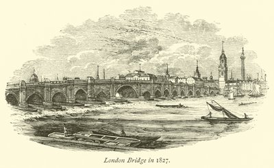 Ponte di Londra nel 1827 da English School