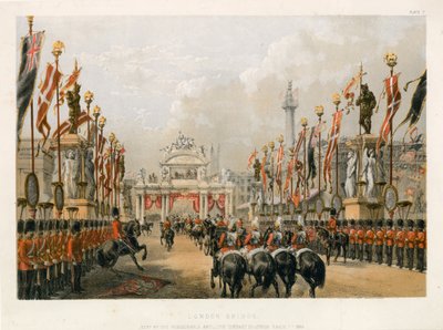 London Bridge, mantenuto dalla Honourable Artillery Company di Londra, 7 marzo 1863 da English School