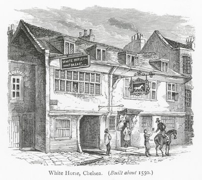 Club di Londra: White Horse, Chelsea (incisione) da English School