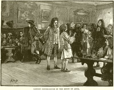 Caffè di Londra durante il regno di Anna da English School