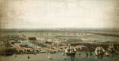 Docks di Londra, con la Cattedrale di San Paolo in lontananza da English School
