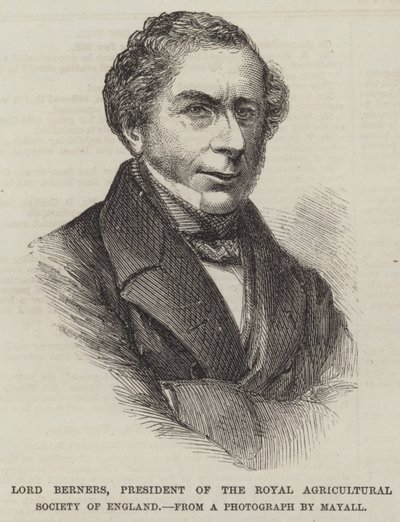 Lord Berners, presidente della Royal Agricultural Society of England (incisione) da English School