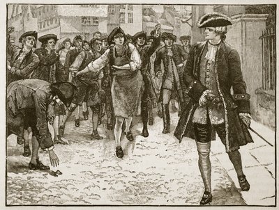 Lord Bute e i londinesi, 1763, illustrazione da Cassells Illustrated History of England da English School