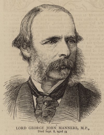 Lord George John Manners, MP (incisione) da English School