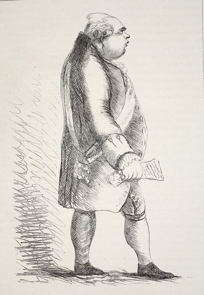 Lord North, facsimile di una vecchia stampa da English School