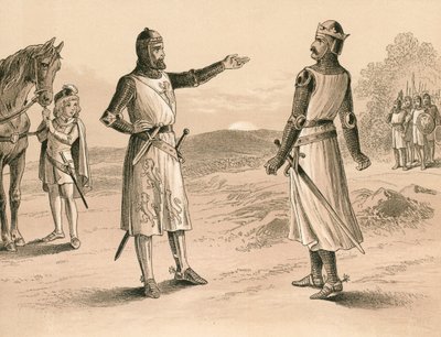 Lord Pembroke e Bruce prima della battaglia di Methven da English School