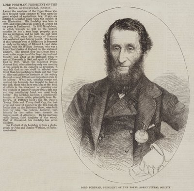 Lord Portman, presidente della Royal Agricultural Society da English School