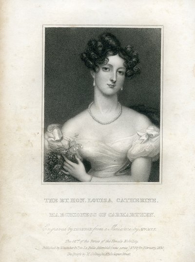 Louisa Catherine Osborne, Duchessa di Leeds quando Marchesa di Carmarthen, 1830 da English School