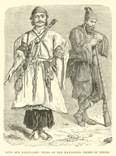 Lour e Baktyaree, tipi delle tribù nomadi della Persia da English School