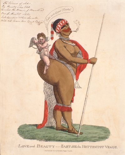 Amore e bellezza - Sartjee la Venere Ottentotta, 1810 da English School