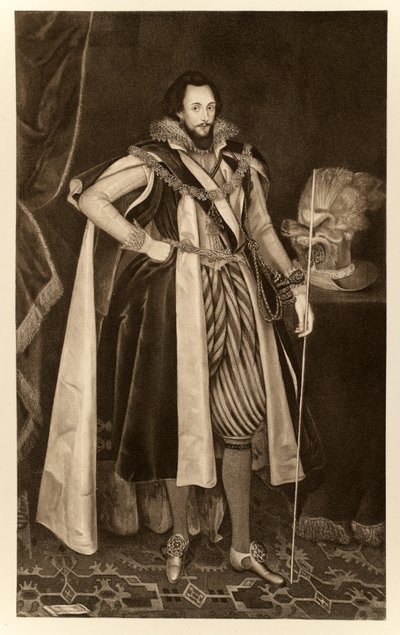 Ludovic Stuart, Secondo Duca di Lennox, da James I e VI, stampato da Manzi Joyant & Co. Parigi, 1904 da English School