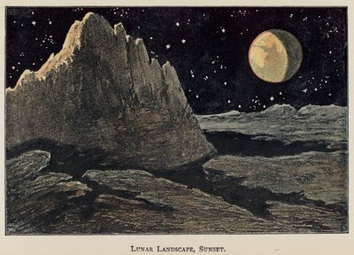 Paesaggio lunare, tramonto da English School