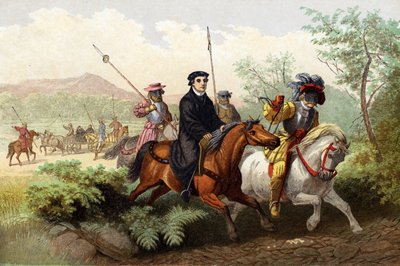 Lutero portato al Wartburg da English School