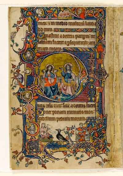 MS 1-2005, fol. 161v: Il padre e il figlio, iniziale istoriata dal Salterio di Macclesfield, Uso di Sarum, East Anglia, c.1330 da English School