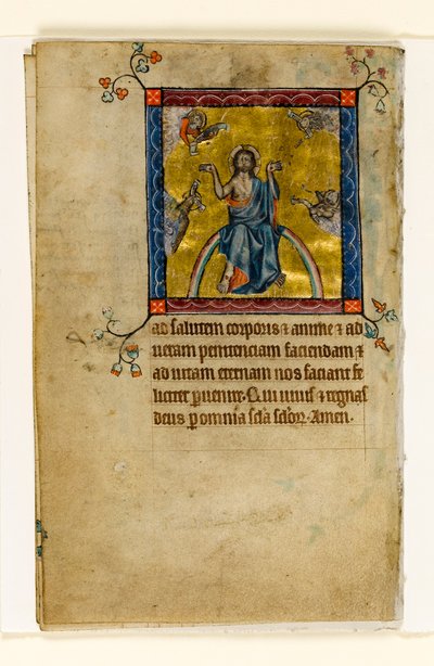 MS 1-2005, fol. 8v: Cristo in giudizio, miniatura dal Salterio di Macclesfield, Uso di Sarum, East Anglia, c.1330 da English School