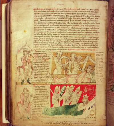 MS CCC 157 p.382 Le visioni sognate da Re Enrico I in Normandia nel 1130, dal Worcester Chronicle, c.1130-40 da English School