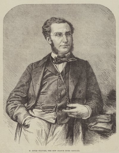 M Emile Ollivier, il nuovo Primo Ministro francese (incisione) da English School