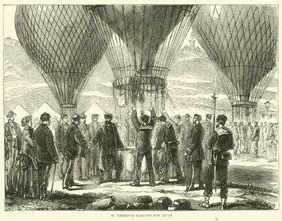 M Gambetta in partenza per Tours, novembre 1870 da English School