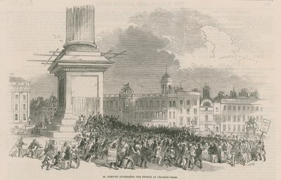 M Kossuth che si rivolge al popolo a Charing Cross da English School