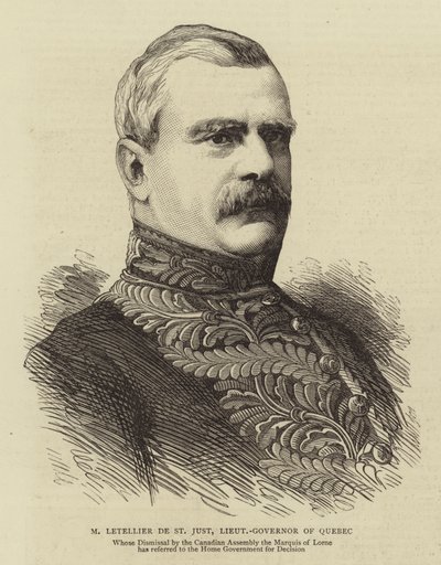 M Letellier de St Just, Luogotenente Governatore del Quebec da English School